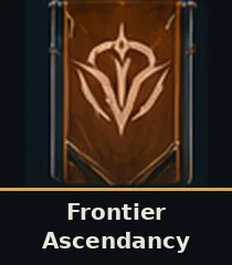 Frontier Ascendancy banner: a stylised emblem on a hanging banner in the bloc's colours